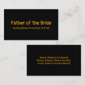 Carte D'appel Père de la mariée (Devant / Derrière)
