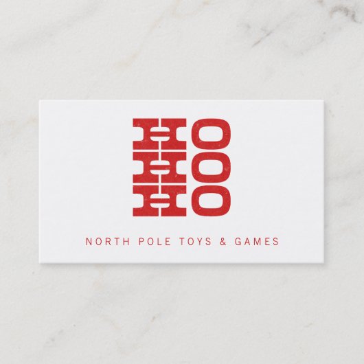 Carte d'appel Père Noël Ho Ho Ho (style presse-let (Devant)