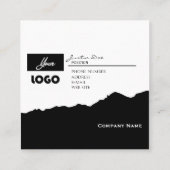 Carte D'appel Personal Calling Card with QR code Black & White (Dos)