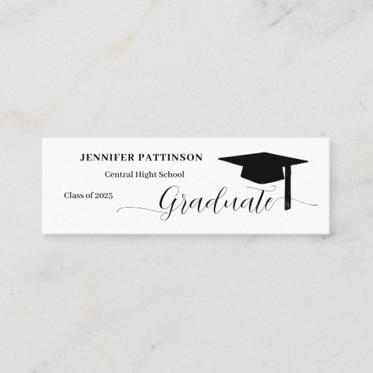 Carte D'appel Personalized Graduation Graduate Name (Devant)