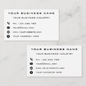 Carte D'appel Personnalisation de votre entreprise (Devant / Derrière)