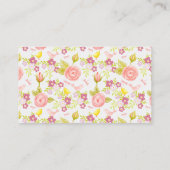 Carte D'appel Personnalisé rose violet fleuri aide de la mère (Dos)