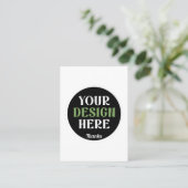 Carte D'appel personnalisé, unique, élégant & minimaliste hershe (Debout devant)