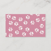 Carte D'Appel Personnalisée Pour Cattery Soft Pink (Dos)