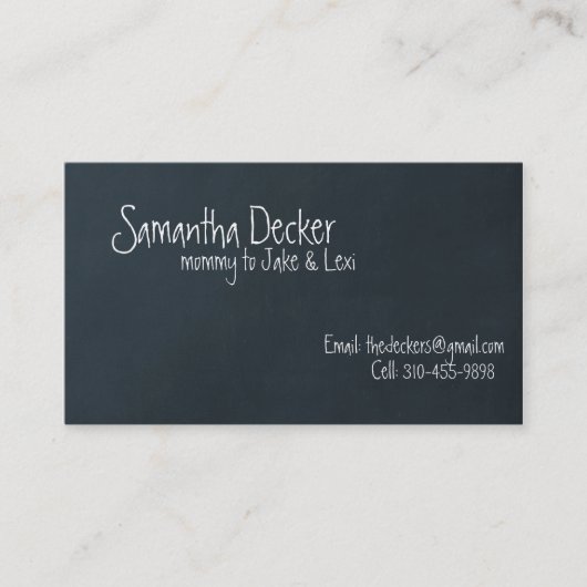 Carte d'appel personnalisée pour maman "Chalk Boar (Devant)