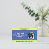 Carte D'appel Personnaliser garée comme un Jerry, drôle de stati (Debout devant)