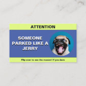 Carte D'appel Personnaliser garée comme un Jerry, drôle de stati (Devant)