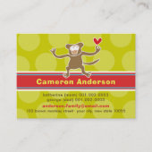 Carte d'appel photo du profil d'enfant de singe en (Devant)