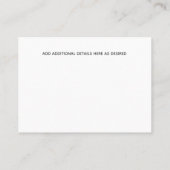 Carte D'appel PHOTO ENREGISTRER LA DATE Mariage du petit budget (Dos)