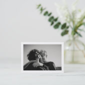 Carte d'appel photo Fiançailles de couple (Debout devant)