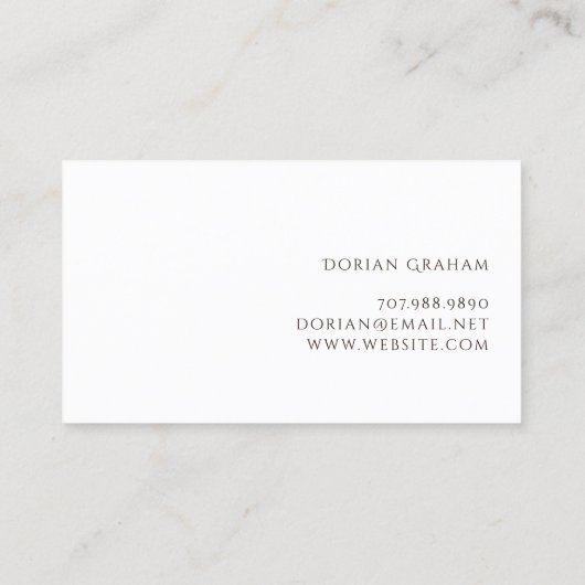 Carte d'appel photo moderne (Dos)