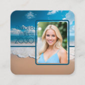 Carte d'appel photo pour le thème de la plage uniq (Devant)