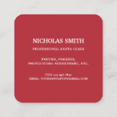 Carte D'appel Photo professionnelle Père Noël (Dos)