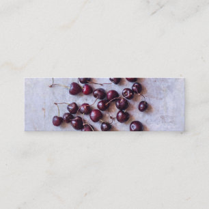 Carte D'appel Photographie de Cerises Rouges Fraîches