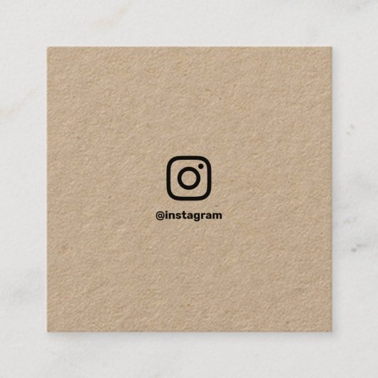 Carte D'appel Photographie minimale médias sociaux Instagram kra (Devant)