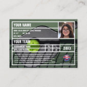 Carte D'appel Pickleball Player - Bright Yellow Card (Dos)