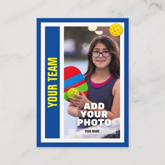 Carte D'appel Pickleball Player - Deep Blue (Devant)