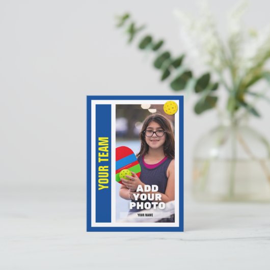 Carte D'appel Pickleball Player - Deep Blue (Debout devant)