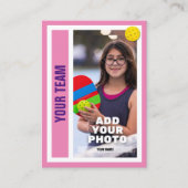 Carte D'appel Pickleball Player - Pink (Devant)