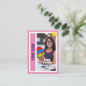 Carte D'appel Pickleball Player - Pink (Debout devant)