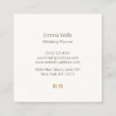 Carte D'appel Pinceau blanc ananas (Dos)