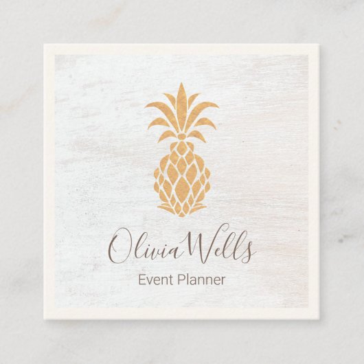 Carte D'appel Pinceau blanc ananas (Devant)