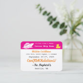 Carte D'appel Pink Conquackulations! Cruising Duck Tag (Debout devant)