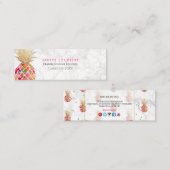 Carte D'appel PixDezines ALOHA PINEAPPLE/HOT PINK/FAUX GOLD (Devant / Derrière)