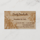 Carte D'appel Plage tropicale Palmiers Art Vintage Personnalisé (Dos)