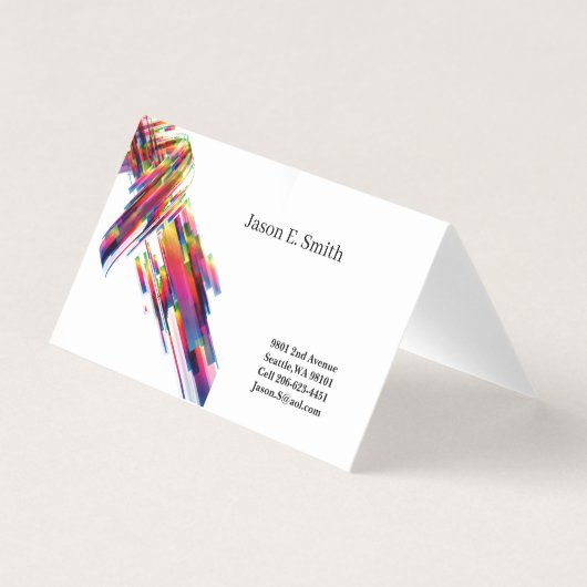 Carte d'appel pliée classique (Devant)