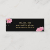 Carte D'appel Poireaux roses Dentelle noire Nom du diplôme Insér (Dos)