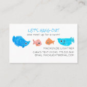 Carte D'appel Poisson Eté Nage Jouer Date Enfants (Dos)