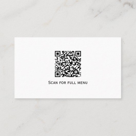 Carte D'appel Poivrons noirs et blancs Ferme à table Restaurant (Dos)