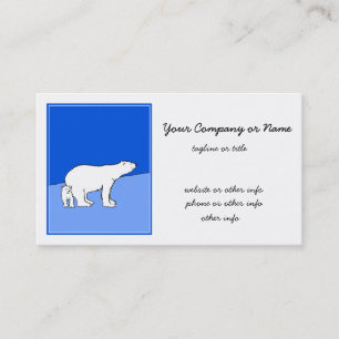 Carte D'appel Polar Bear Mom and Cub Peinture - Wildlife Art