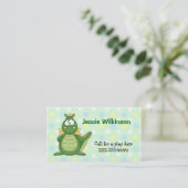 Carte D'appel Polka Dot & Cartoon Dragon Playdate Card (Debout devant)