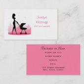 Carte D'appel Porte-bébé à la mode pour maman poussant (Devant / Derrière)