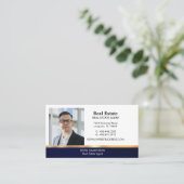 Carte D'appel Portrait & Logo photo professionnel moderne (Debout devant)