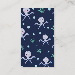 Carte D'appel Poulpe sous le motif enfants de la mer