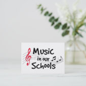 Carte d'appel pour la musique (Debout devant)