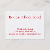 Carte d'appel pour la musique (Dos)