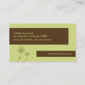 Carte d'appel pour les mamans à fleurs chatoyantes (Dos)