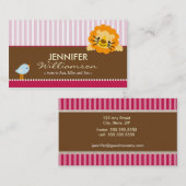 Carte d'appel pour les mamans Darling Fuschia Lion (Devant / Derrière)