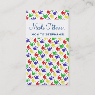 Carte d'appel pour maman d'empreinte manuscrite