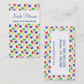 Carte d'appel pour maman d'empreinte manuscrite (Devant / Derrière)