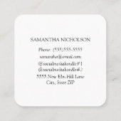 Carte d'appel pour un diplômé en photo moderne et  (Dos)