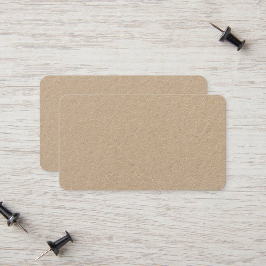 Carte D'appel Premium Kraft (Devant/Arrière en situation)