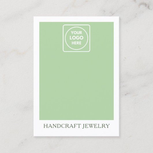 Carte D'appel Présentoir à bijoux vert sauge (Devant)