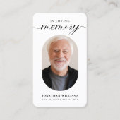 Carte D'appel Prière commémorative de la photo moderne (Devant)