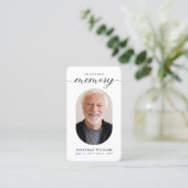 Carte D'appel Prière commémorative de la photo moderne (Debout devant)