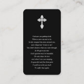 Carte D'appel Prière commémorative de la photo moderne (Dos)